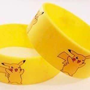 2 POKEMON PIKACHU WRISTBAND LOT 2 BRACELETS SET